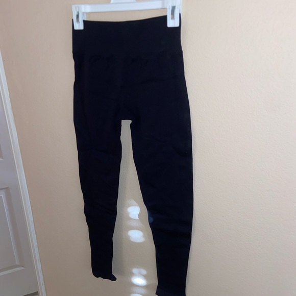 Super cute black yoga athletic leggings workout tights gym active wear bottoms - Picture 9 of 9